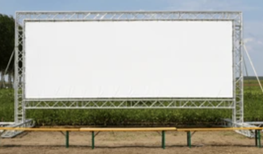 Outdoor cinema projection screen